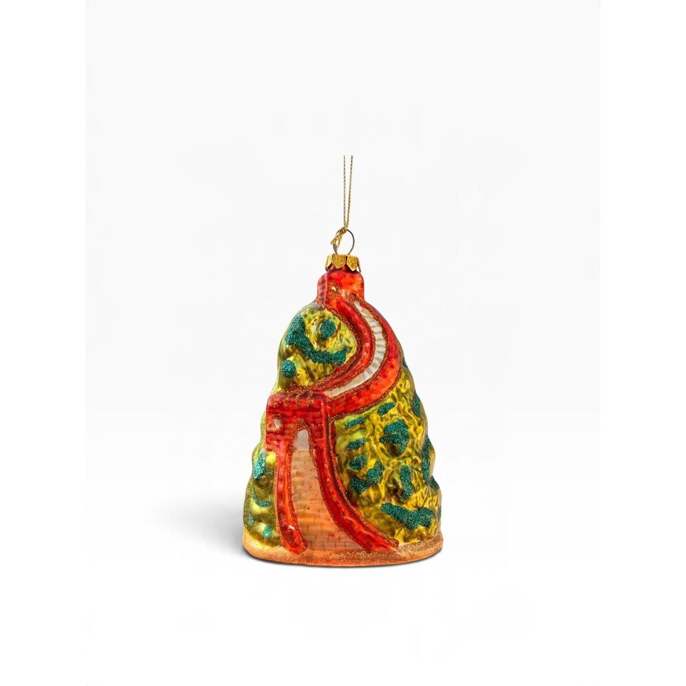 Macy's Christmas Lane "World Traveler" Great Wall of China glass ornament.